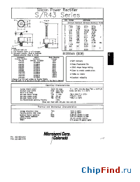 Datasheet 1N2437 manufacturer Microsemi